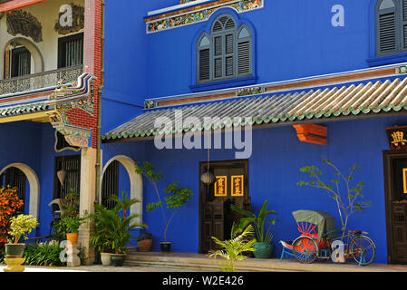 George Town, Penang/Malaysia - 29. Dezember 2007: Cheong Fatt Tze Mansion die blaue Villa auf der lebuh Leith Stockfoto