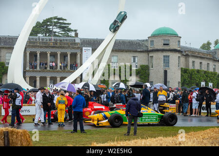 Tribut an Michael Schumacher Formel 1-Grand Prix Racing Fahrer in Goodwood Festival der Geschwindigkeit 2019, Chichester, West Sussex, England, Großbritannien Stockfoto