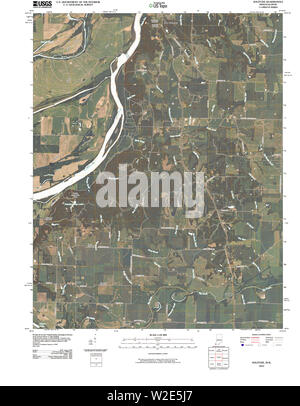 USGS TOPO Karte Indiana in Einsamkeit 20100524 TM Wiederherstellung Stockfoto