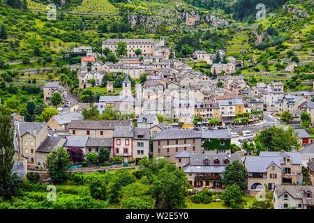 Saint-Enimie, Gemeinde Gorges du Tarn, Departement Lozère, Royal, Frankreich. Stockfoto