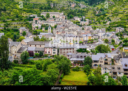 Saint-Enimie, Gemeinde Gorges du Tarn, Departement Lozère, Royal, Frankreich. Stockfoto