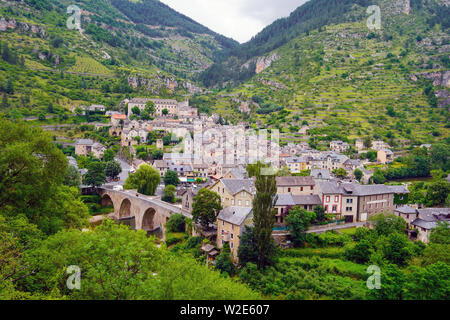 Saint-Enimie, Gemeinde Gorges du Tarn, Departement Lozère, Royal, Frankreich. Stockfoto