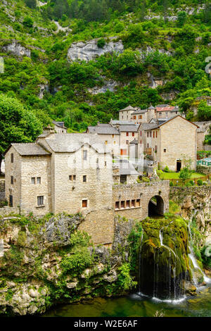 Saint-chély-du-Tarn, Gemeinde Gorges du Tarn, Departement Lozère, Royal, Frankreich. Stockfoto