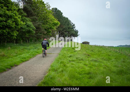 Weltkrieg zwei Bunker auf der Northumberland Küste, in der Nähe von Dunstanburgh Castle. Stockfoto