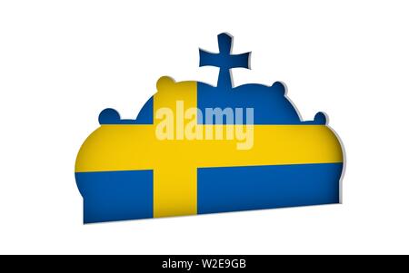 Stilisierte Darstellung der Imperial State Crown Stockfoto