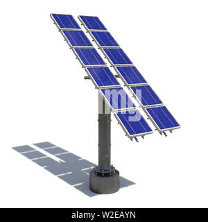 Solar Panel isoliert auf weißem Hintergrund (3d-Abbildung) Stockfoto