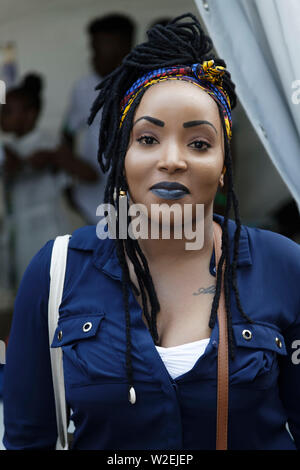 Paris, Frankreich. 7. Juli 2019. Choreograf Leeyah besucht die 18. Ausgabe des Carnaval Tropical de Paris am 7. Juli 2019 in Paris, Frankreich. Stockfoto