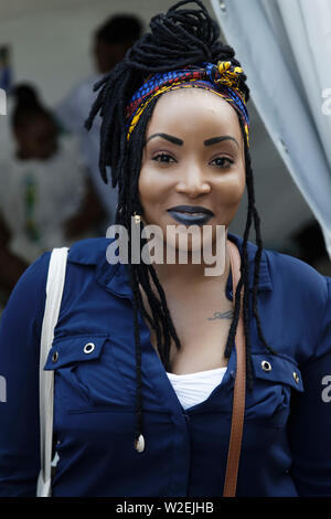 Paris, Frankreich. 7. Juli 2019. Choreograf Leeyah besucht die 18. Ausgabe des Carnaval Tropical de Paris am 7. Juli 2019 in Paris, Frankreich. Stockfoto