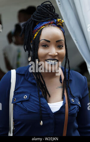 Paris, Frankreich. 7. Juli 2019. Choreograf Leeyah besucht die 18. Ausgabe des Carnaval Tropical de Paris am 7. Juli 2019 in Paris, Frankreich. Stockfoto