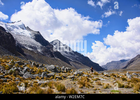 Trekking in der Cordillera Real mountain range, Bolivien Stockfoto