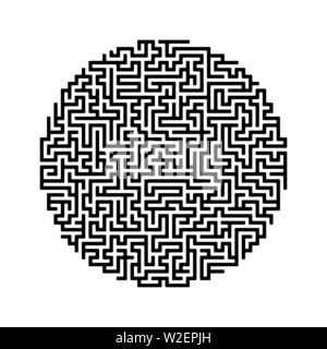 Runde Labyrinth Labyrinth Spiel Vector Illustration Stock Vektor