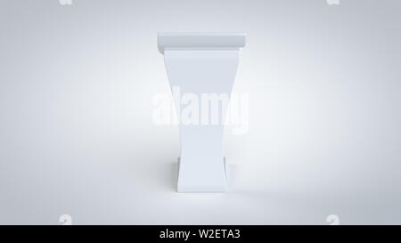 3D-weißen podium Mock-up, mit weichen Schatten in ein näherer Blick, für Grafikdesigner Präsentationen und Portfolios. Stockfoto