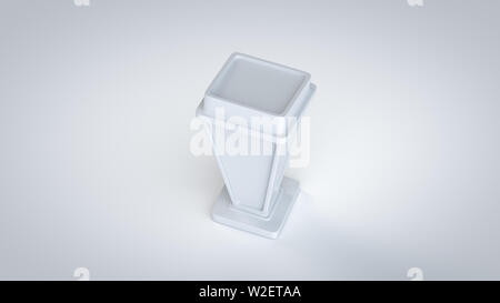 3D-weißen podium Mock-up, mit weichen Schatten in ein näherer Blick, für Grafikdesigner Präsentationen und Portfolios. Stockfoto