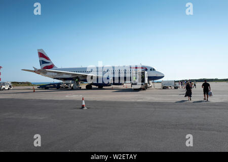 British Airways Airbus A320 am Flughafen Kefalonia Stockfoto