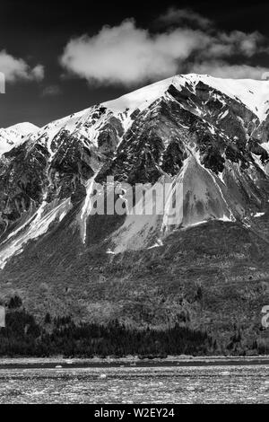 Geröll, Hubbard Gletscher, Ernüchterung Bay, Alaska, USA Stockfoto