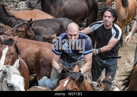 Rapa das Bestas, Sabucedo, galica Spanien Stockfoto