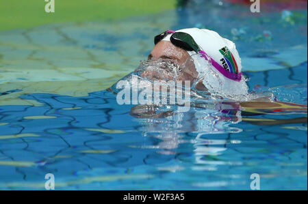 Scandone Pool, Neapel, Italien. 8. Juli, 2019. 30 Sommer-universiade Wettbewerb Tag 5; Frauen 200 m Brust, Tatjana Rens Schoenmaker (RSA) Credit: Aktion plus Sport/Alamy leben Nachrichten Stockfoto