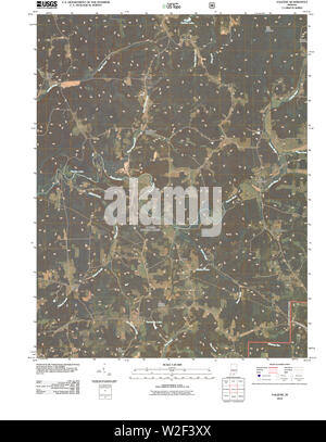 USGS TOPO Karte Indiana in Valeene 20101215 TM Wiederherstellung Stockfoto