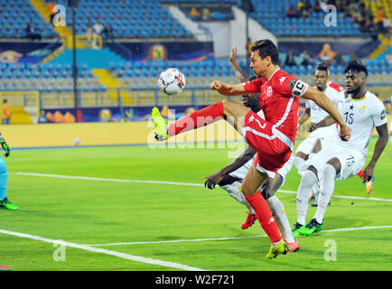 Ismailia, Ägypten. 8. Juli 2019. Während Tunesien vs Ghana. Insgesamt Afrika Cup der Nationen Ägypten 2019 an der Ismailia Stadion östlich von Kairo (140 km). Foto: Chokri Mahjoub Credit: Chokri Mahjoub/ZUMA Draht/Alamy leben Nachrichten Stockfoto