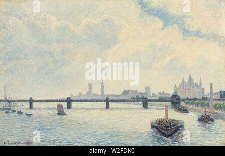 Charing Cross Bridge, London (Camille Pissarro). Stockfoto