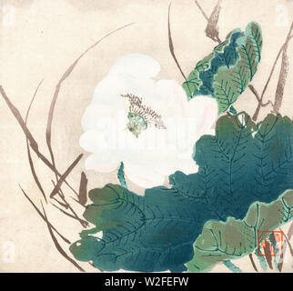 Antike japanische Holzschnitt von unbekannter Künstler. Ukiyo-e [a] ist ein Genre der japanischen Kunst, die vom 17. bis 19. Jahrhundert blühte. Seine Künstler Farbholzschnitte und Gemälde. Quelle: ORIGINAL DRUCKEN. Stockfoto