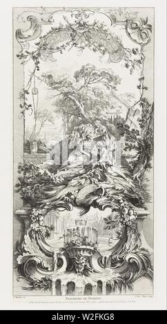 Charles-Nicolas Cochin der jüngere - Screen Design - Triomphe de Pomone (Triumph des Pomona) von Nouveaux Morceaux pour des Paravents (ne...- Stockfoto