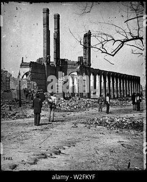 Charleston, SC Ruinen von der North Eastern Railroad depot Stockfoto