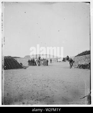 Charleston, South Carolina (Nähe). Innenraum Fort auf (Morris Island) Stockfoto