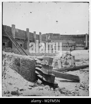 Charleston, South Carolina. Innenansicht von Fort Sumter Stockfoto