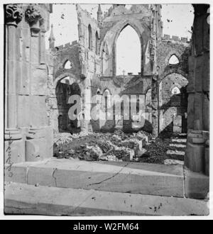 Charleston, South Carolina. Römisch-katholische Kathedrale von St. Johannes und St. Finbar (Breite und Legare Straßen) im Feuer der Dezember 1861 zerstört Stockfoto