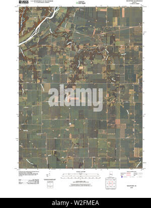 USGS TOPO Karte Indiana in Westpoint 20100610 TM Wiederherstellung Stockfoto