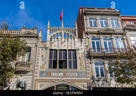 Porto, Portugal - November 17, 2017: Ansicht der Livraria Lello Buchladen, Porto, Portugal Stockfoto