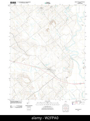 USGS TOPO Karte Indiana in Wheatland 20111208 TM Wiederherstellung Stockfoto