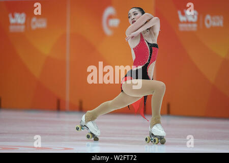 WAN-TING SHEN von Taipei, die in älteren Damen Solo Tanz, in Stil tanzen, WELT ROLLE SPIELE 2019, im Palau Sant Jordi, am 08 Juli, 2019 Barcelona, Spanien. Credit: Raniero Corbelletti/LBA/Alamy leben Nachrichten Stockfoto