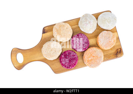 Gefrorenes Gemüse Burger für die schnelle Zubereitung von vegetarischen Gerichten. Stockfoto