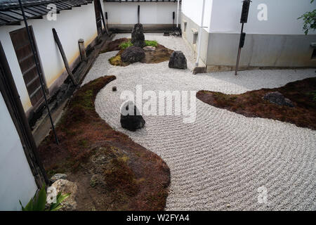 Karesansui rock garden, Hojo, Nanzenji Temple, Kyoto Japan Stockfoto