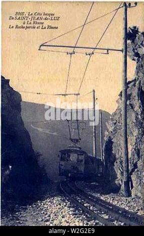 Chemin de fer de la Rhune La Roche-Percée. Stockfoto