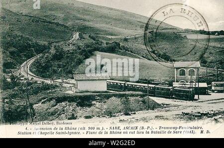 Chemin de fer de la Rhune Station Lys. Stockfoto