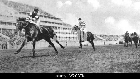 Cherimoya die 1911 Epsom Oaks gewinnen. Stockfoto