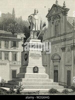 Chiavari Monumento a Giuseppe Garibaldi. Stockfoto