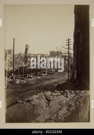 Chicago Feuer von 1871, von Court House South Stockfoto