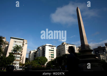 Der Obelisk von der Plaza Altamira in Caracas, Venezuela 22. Juli 2008 Stockfoto