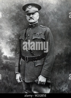 Portrait von General John J. Pershing, Oberbefehlshaber der A.E.F Ca. 1915-1920 Stockfoto