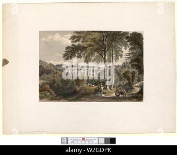 Chirk Viadukt - Shrewsbury & Chester Railway. Stockfoto