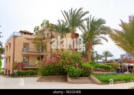 Hurghada, Ägypten bis zum 15. April 2019: Ägyptische Hotel Seagull Beach Resort Stockfoto