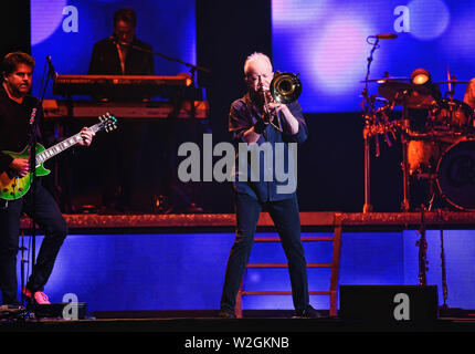 Juni 15, 2019 - Indianapolis, IN, USA - 15. Juni 2019 - Hamilton, Ontario, Kanada. James Pankow der legendären Band Chicago führt live im Konzert an FirstOntario Center. Photo Credit: Brent Perniac/AdMedia (Credit Bild: © Brent Perniac/AdMedia über ZUMA Draht) Stockfoto