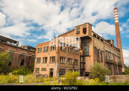 Alte verlassen Gebäude von paperworks in Kalety - Polen, Schlesien Provinz, Europa. Stockfoto