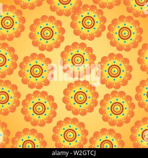 Der hinduistischen Tradition Blumen und Dekoration Hintergrund Stock Vektor