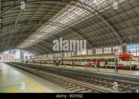 Bahnhof Abando Idalecio Prieto in Bilbao. Stockfoto