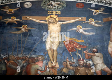 Die padua Baptisterium. Ceilling Fresken aus dem 14. Jahrhundert von Giusto de Menabuoi. Padua. Italien. Stockfoto